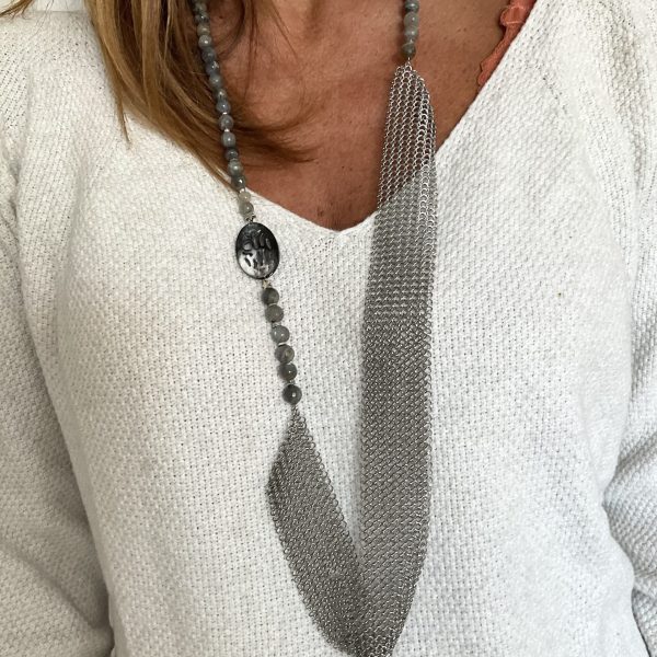 Collier Cotte de Mailles labradorite