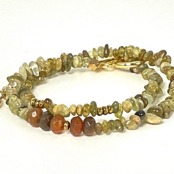 bracelet grenat vert