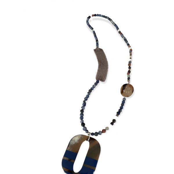 Sautoir Cotte de Mailles Sodalite