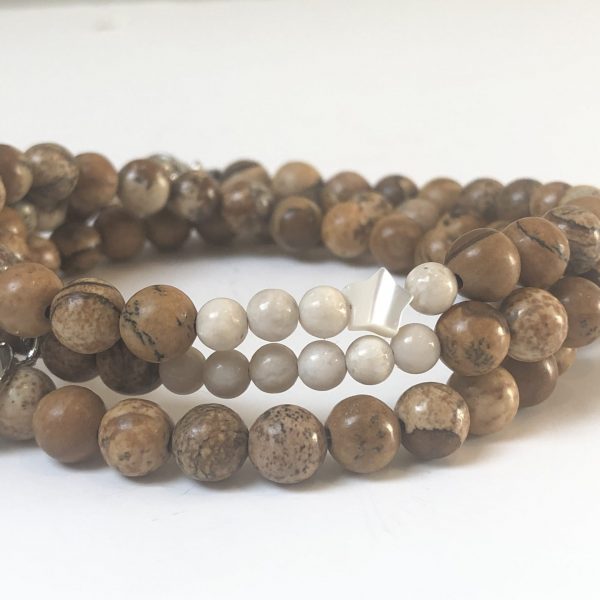 Bracelet triple, jaspe