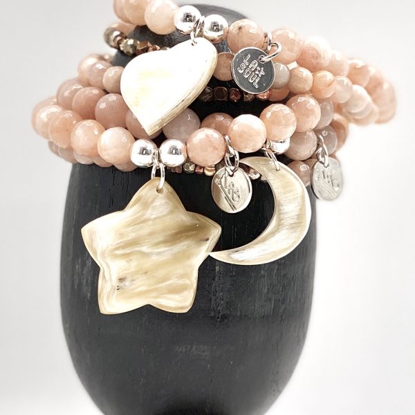 Bracelet sunstone coeur