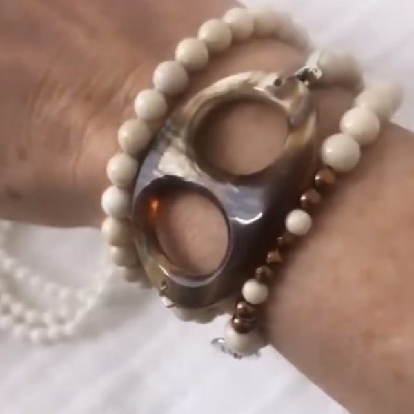 Iggy rivière et hématite bronze