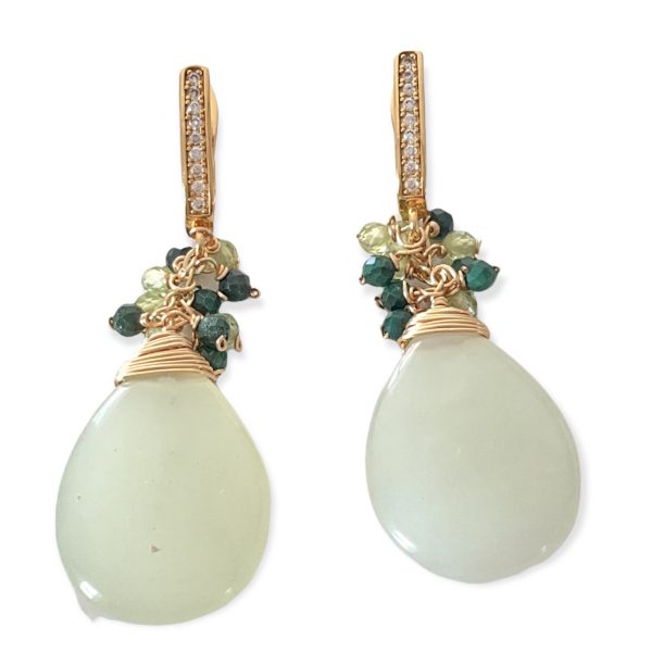 boucles oreilles amazonite naturelle bijou artisanal marseille