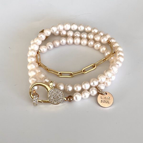 Bracelet wrap perles eau douce