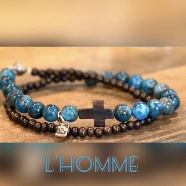 Bracelet Ébène apatite