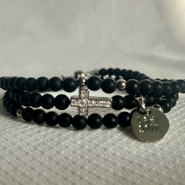 Bracelet onyx 3 tours