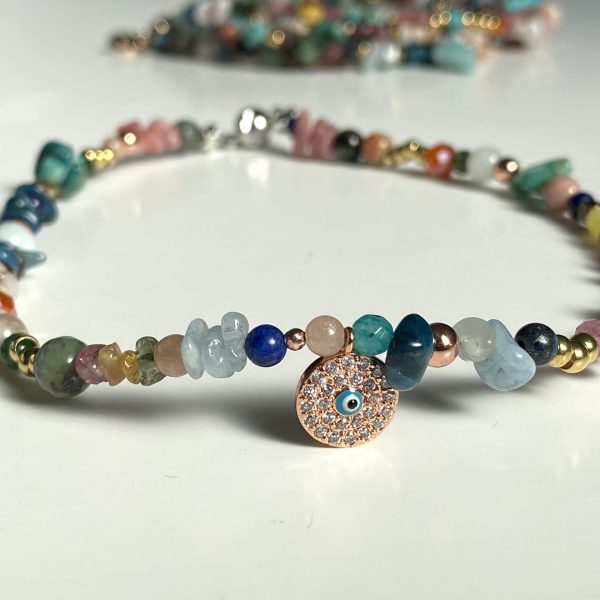 Ras de cou multicolore