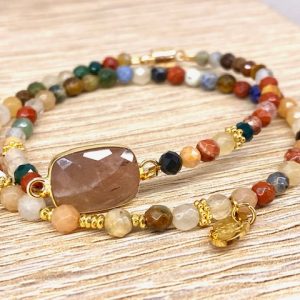 Bracelet agate multicolore