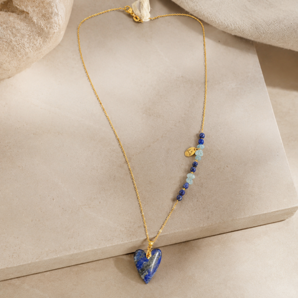Sofia collier cœur Lapis Lazuli