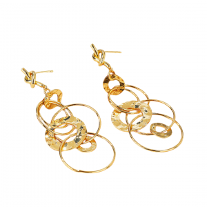 Boucles d’oreilles cascade de créoles – Plaqué or 18K