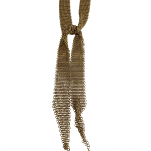 Cravate cotte de mailles dorée