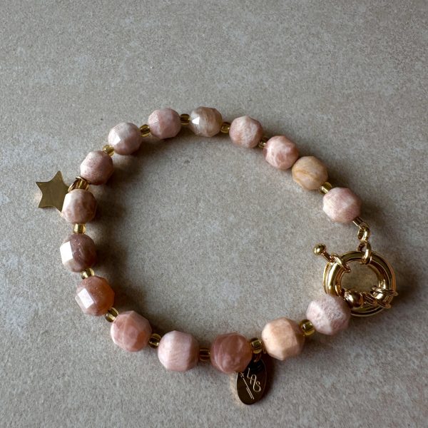 Bracelet sunstone pampille étoile