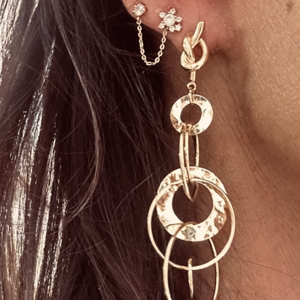 Boucle d'oreilles avalanche de créoles