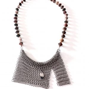 Attila agate bicone chocolat