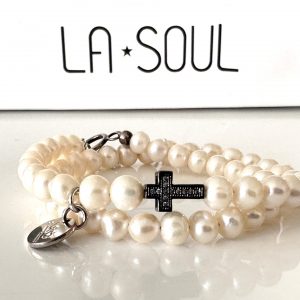 Bracelet culture cross argent