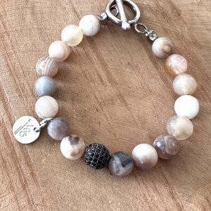 Bracelet agate veinée