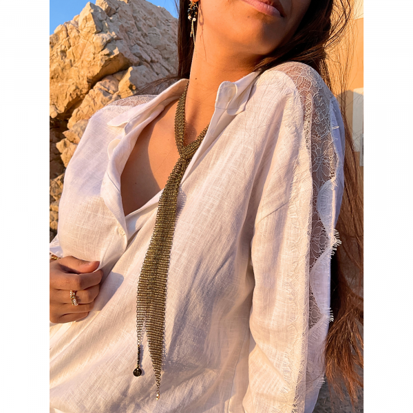 Collier cravate cotte de mailles