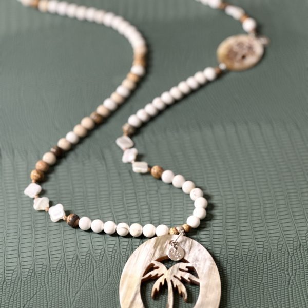 Sautoir Magnésite & Jaspe Paysage