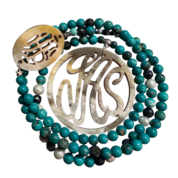 Sautoir magnésite turquoise