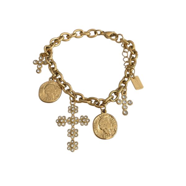 bracelet doré, pampilles