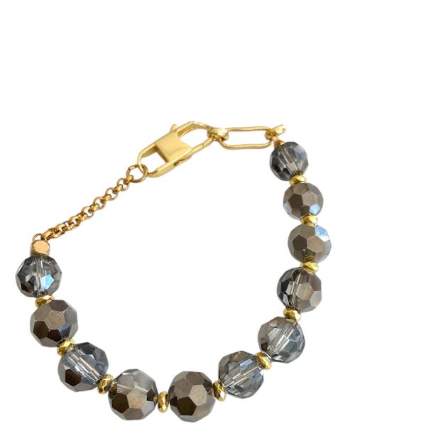 bracelet perle crystal brown