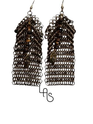 boucles d oreilles oeil de tigre