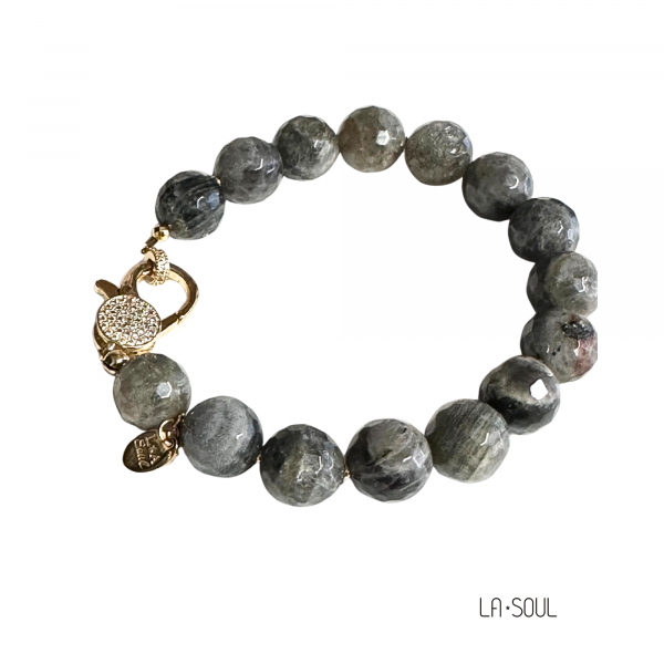 bracelet labradorite plaqué or 18k zirconium bracelet pierre naturelle labradorite femme